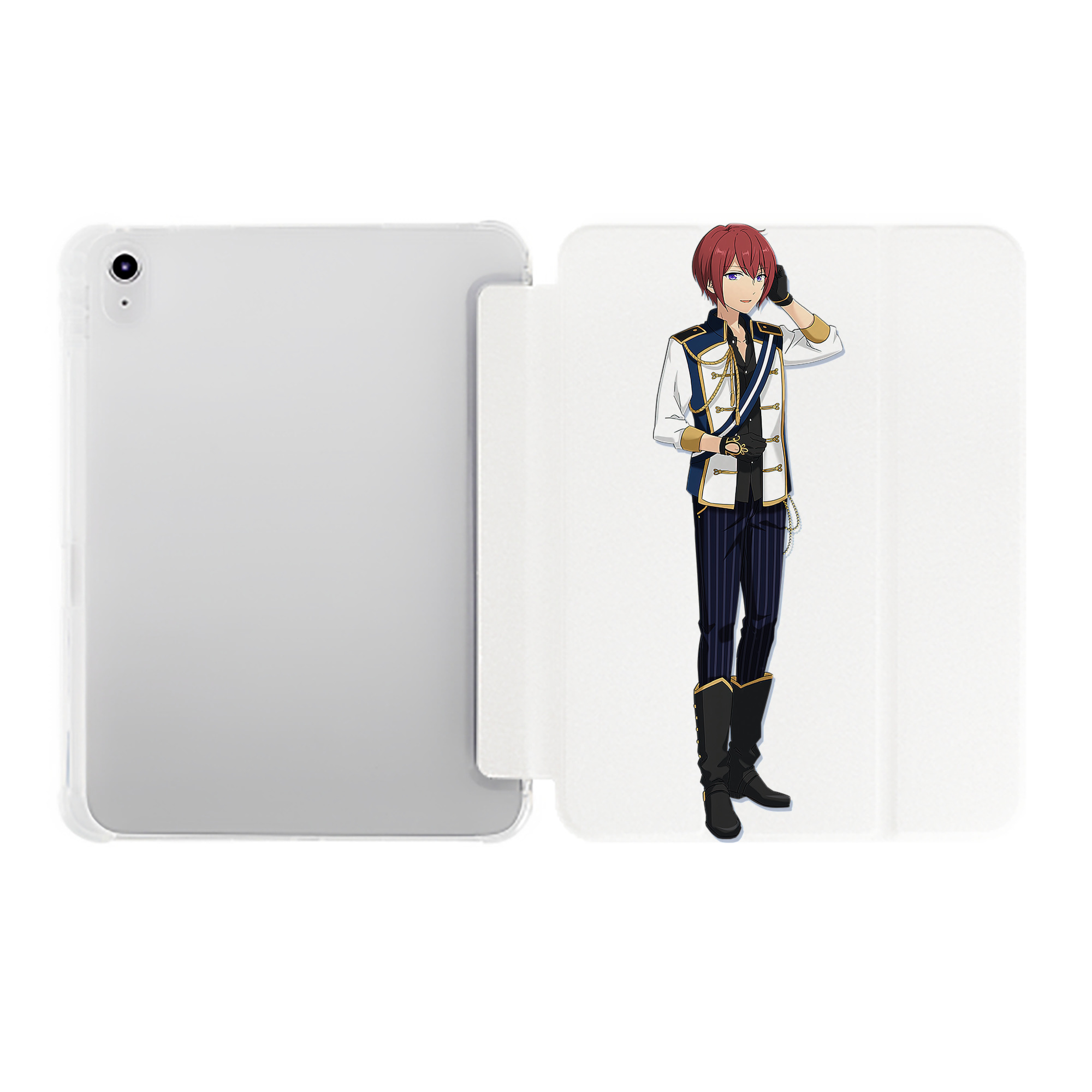 （画像用） あんさんぶるスターズ! Ensemble Stars IPad ケース ペン収納付き 三つ折りスタンド PUレザー×シリコン 対応機種9.5/10.5/10.9インチ